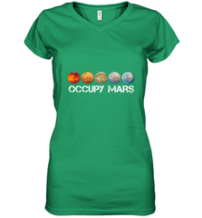 Occupy Mars Terraform Women's V-Neck T-Shirt Women's V-Neck T-Shirt - jonhlittlestore88