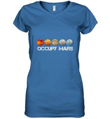 Occupy Mars Terraform Women's V-Neck T-Shirt Women's V-Neck T-Shirt - jonhlittlestore88