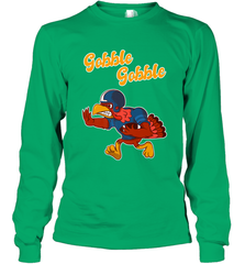 Turkey Football Shirt Funny Thanksgiving Turkey Gobble Gift Long Sleeve T-Shirt Long Sleeve T-Shirt - jonhlittlestore88