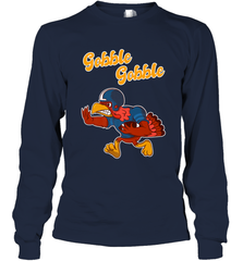Turkey Football Shirt Funny Thanksgiving Turkey Gobble Gift Long Sleeve T-Shirt Long Sleeve T-Shirt - jonhlittlestore88