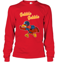 Turkey Football Shirt Funny Thanksgiving Turkey Gobble Gift Long Sleeve T-Shirt Long Sleeve T-Shirt - jonhlittlestore88