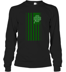 Lucky St. Patrick's Day Irish American Flag T Shirt Long Sleeve T-Shirt
