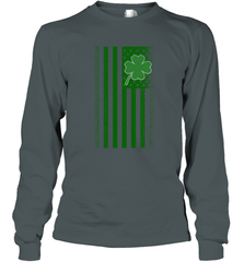 Lucky St. Patrick's Day Irish American Flag T Shirt Long Sleeve T-Shirt Long Sleeve T-Shirt - jonhlittlestore88