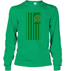 Lucky St. Patrick's Day Irish American Flag T Shirt Long Sleeve T-Shirt Long Sleeve T-Shirt - jonhlittlestore88