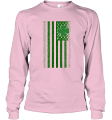 Lucky St. Patrick's Day Irish American Flag T Shirt Long Sleeve T-Shirt Long Sleeve T-Shirt - jonhlittlestore88