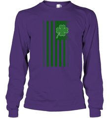 Lucky St. Patrick's Day Irish American Flag T Shirt Long Sleeve T-Shirt Long Sleeve T-Shirt - jonhlittlestore88
