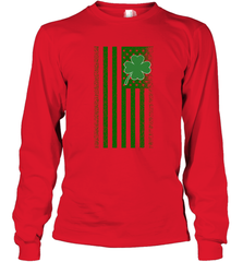 Lucky St. Patrick's Day Irish American Flag T Shirt Long Sleeve T-Shirt Long Sleeve T-Shirt - jonhlittlestore88