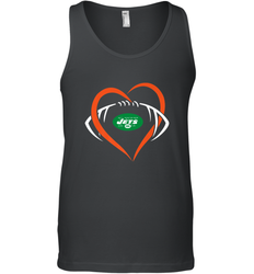 NFL New York Jets Heart Love Football Men's Tank Top