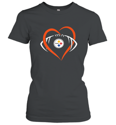 NFL Pittsburgh Steelers Heart Love Football Women's T-Shirt