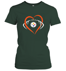 NFL Pittsburgh Steelers Heart Love Football Women's T-Shirt Women's T-Shirt - jonhlittlestore88