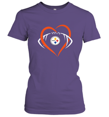 NFL Pittsburgh Steelers Heart Love Football Women's T-Shirt Women's T-Shirt - jonhlittlestore88