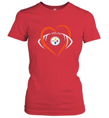 NFL Pittsburgh Steelers Heart Love Football Women's T-Shirt Women's T-Shirt - jonhlittlestore88