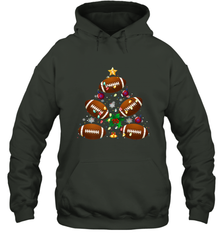 NFL Christmas Pajama Football Christmas Ornaments Tree Xmas Gift Hooded Sweatshirt Hooded Sweatshirt - jonhlittlestore88
