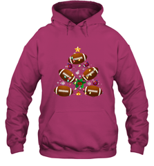 NFL Christmas Pajama Football Christmas Ornaments Tree Xmas Gift Hooded Sweatshirt Hooded Sweatshirt - jonhlittlestore88