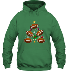 NFL Christmas Pajama Football Christmas Ornaments Tree Xmas Gift Hooded Sweatshirt Hooded Sweatshirt - jonhlittlestore88