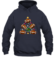 NFL Christmas Pajama Football Christmas Ornaments Tree Xmas Gift Hooded Sweatshirt Hooded Sweatshirt - jonhlittlestore88