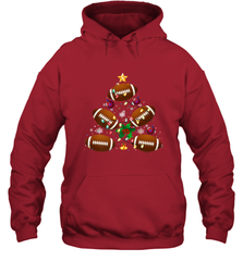 NFL Christmas Pajama Football Christmas Ornaments Tree Xmas Gift Hooded Sweatshirt Hooded Sweatshirt - jonhlittlestore88