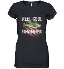 REEL COOL GRANDPA Women's V-Neck T-Shirt Apparel - jonhlittlestore88