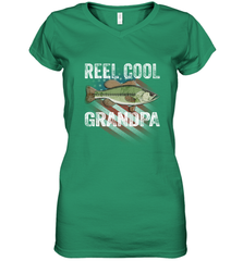 REEL COOL GRANDPA Women's V-Neck T-Shirt Apparel - jonhlittlestore88