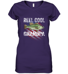REEL COOL GRANDPA Women's V-Neck T-Shirt Apparel - jonhlittlestore88