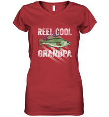REEL COOL GRANDPA Women's V-Neck T-Shirt Apparel - jonhlittlestore88