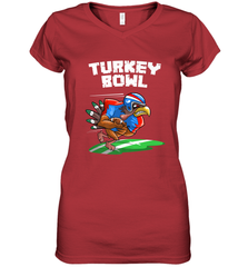 Cool Turkey Bowl _ Funny Thanksgiving Football Player Gift Women's V-Neck T-Shirt Women's V-Neck T-Shirt - jonhlittlestore88