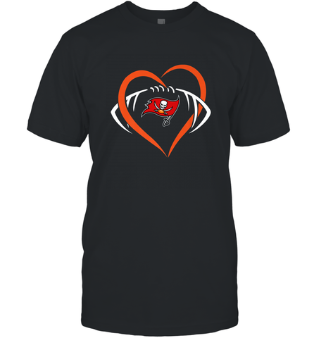 NFL Tampa Bay Buccaneers Heart Love Football Men's T-Shirt