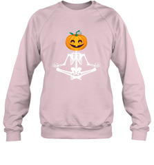 Halloween Yoga Zen Meditation Pumpkin skeleton Gift idea Crewneck Sweatshirt Crewneck Sweatshirt - jonhlittlestore88