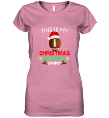 NFL This Is My Christmas Pajama Shirt  Gift For Football Lover Women's V-Neck T-Shirt Women's V-Neck T-Shirt - jonhlittlestore88
