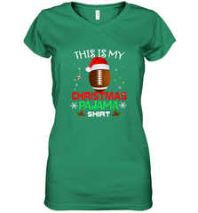 NFL This Is My Christmas Pajama Shirt  Gift For Football Lover Women's V-Neck T-Shirt Women's V-Neck T-Shirt - jonhlittlestore88