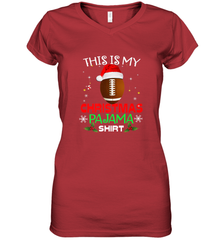NFL This Is My Christmas Pajama Shirt  Gift For Football Lover Women's V-Neck T-Shirt Women's V-Neck T-Shirt - jonhlittlestore88