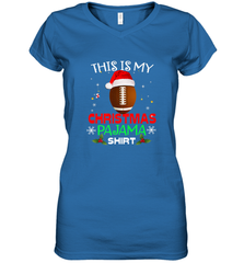 NFL This Is My Christmas Pajama Shirt  Gift For Football Lover Women's V-Neck T-Shirt Women's V-Neck T-Shirt - jonhlittlestore88