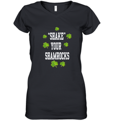 Shake your shamrocks Lucky shamrock Irish St Patrck's day Shirt Women's V-Neck T-Shirt Women's V-Neck T-Shirt - jonhlittlestore88