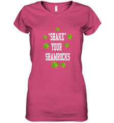 Shake your shamrocks Lucky shamrock Irish St Patrck's day Shirt Women's V-Neck T-Shirt Women's V-Neck T-Shirt - jonhlittlestore88