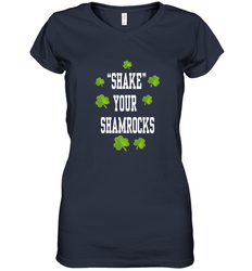 Shake your shamrocks Lucky shamrock Irish St Patrck's day Shirt Women's V-Neck T-Shirt