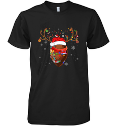 NFL Santa Hat American Football Reindeer Christmas Funny Sport Men's Premium T-Shirt