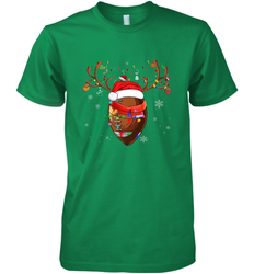 NFL Santa Hat American Football Reindeer Christmas Funny Sport Men's Premium T-Shirt