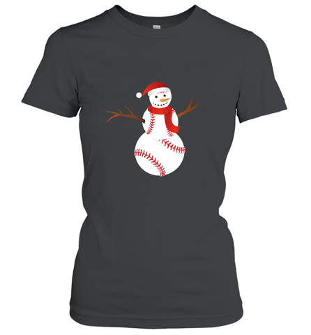 Snowman Baseball Christmas Women's T-Shirt Women's T-Shirt / Black / S Women's T-Shirt - jonhlittlestore88