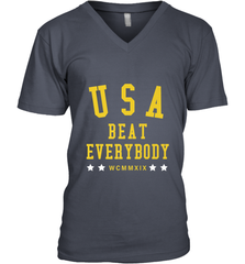 USA Beat Everybody Shirt _ USA Beat Everybody Men's V-Neck Men's V-Neck - jonhlittlestore88