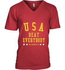 USA Beat Everybody Shirt _ USA Beat Everybody Men's V-Neck Men's V-Neck - jonhlittlestore88
