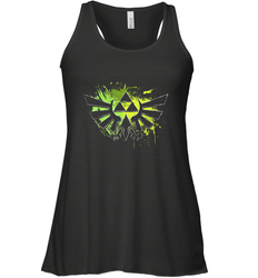 Legend Of Zelda Triforce Logo Paint Splatter Women's Racerback Tank