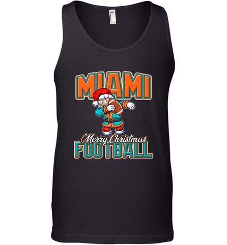 NFL Miami Christmas Dabbing Santa Playing Miami Football Men's Tank Top Men's Tank Top / Black / XS Men's Tank Top - jonhlittlestore88