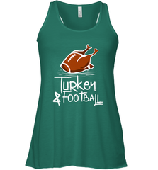 Turkey And Football Thanksgiving Day Football Fan Holiday Gift Women's Racerback Tank Women's Racerback Tank - jonhlittlestore88