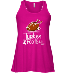 Turkey And Football Thanksgiving Day Football Fan Holiday Gift Women's Racerback Tank Women's Racerback Tank - jonhlittlestore88