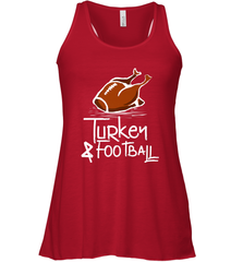 Turkey And Football Thanksgiving Day Football Fan Holiday Gift Women's Racerback Tank Women's Racerback Tank - jonhlittlestore88