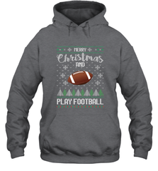 NFL Merry Christmas and Play Football Sports TV Snow Hooded Sweatshirt Hooded Sweatshirt - jonhlittlestore88