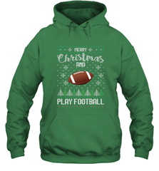 NFL Merry Christmas and Play Football Sports TV Snow Hooded Sweatshirt Hooded Sweatshirt - jonhlittlestore88