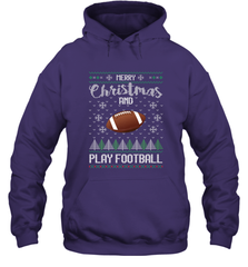 NFL Merry Christmas and Play Football Sports TV Snow Hooded Sweatshirt Hooded Sweatshirt - jonhlittlestore88