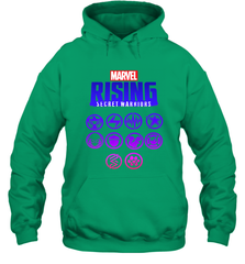 Marvel Rising Secret Warriors Hero Emblem Logo Hooded Sweatshirt Hooded Sweatshirt - jonhlittlestore88