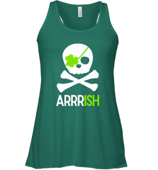 St. Patricks Day Irish Pirate Skull and Cross bones Women's Racerback Tank Women's Racerback Tank - jonhlittlestore88